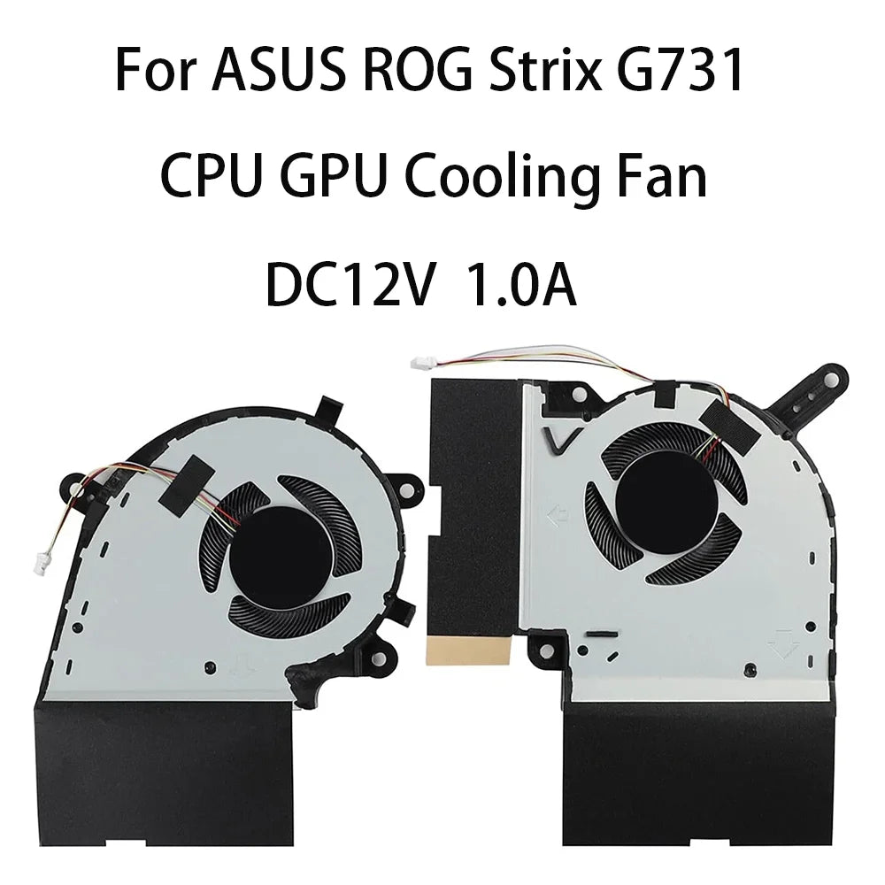 Original CPU GPU Cooling Fan DC12V For Asus ROG Strix G731G G731GV G731GW G731 G531G G531GU GD GW Asus laptop repair parts
