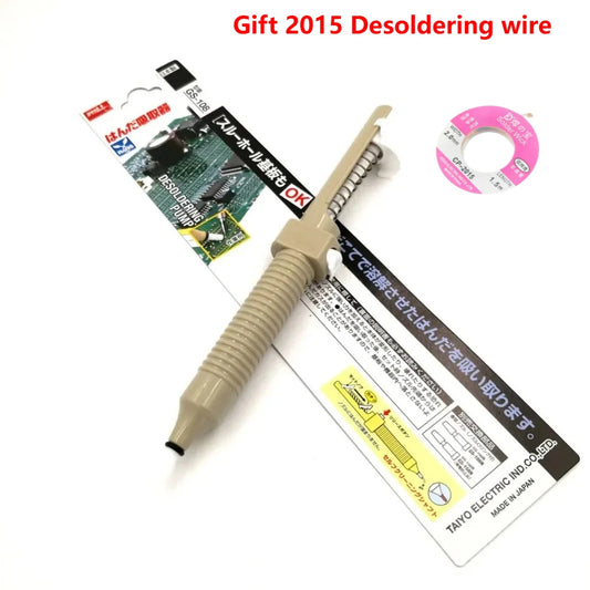 Japan GOOT Suction Tin GS-108 Solder Removal Tool Desoldering Pump Light Strong Economical Self-Cleaning Shaft Solder Sucker Professional Repair Tools