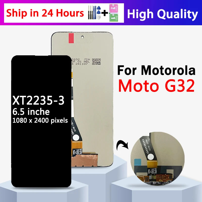 100% Test For Motorola Moto G32 LCD Display Touch Screen Digitizer Assembly For Moto G32 Display Replacemen Repair Parts Motorola phone repair parts