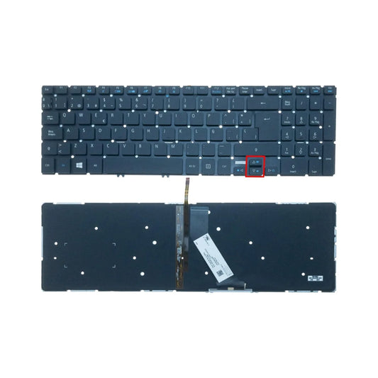 New Spanish Language  Backlit Keyboard For Acer Aspire V5-572 V5-572G V5-572P V5-572PG V5-573 V5-573G V5-573P V5-573PG  ACER laptop repair parts
