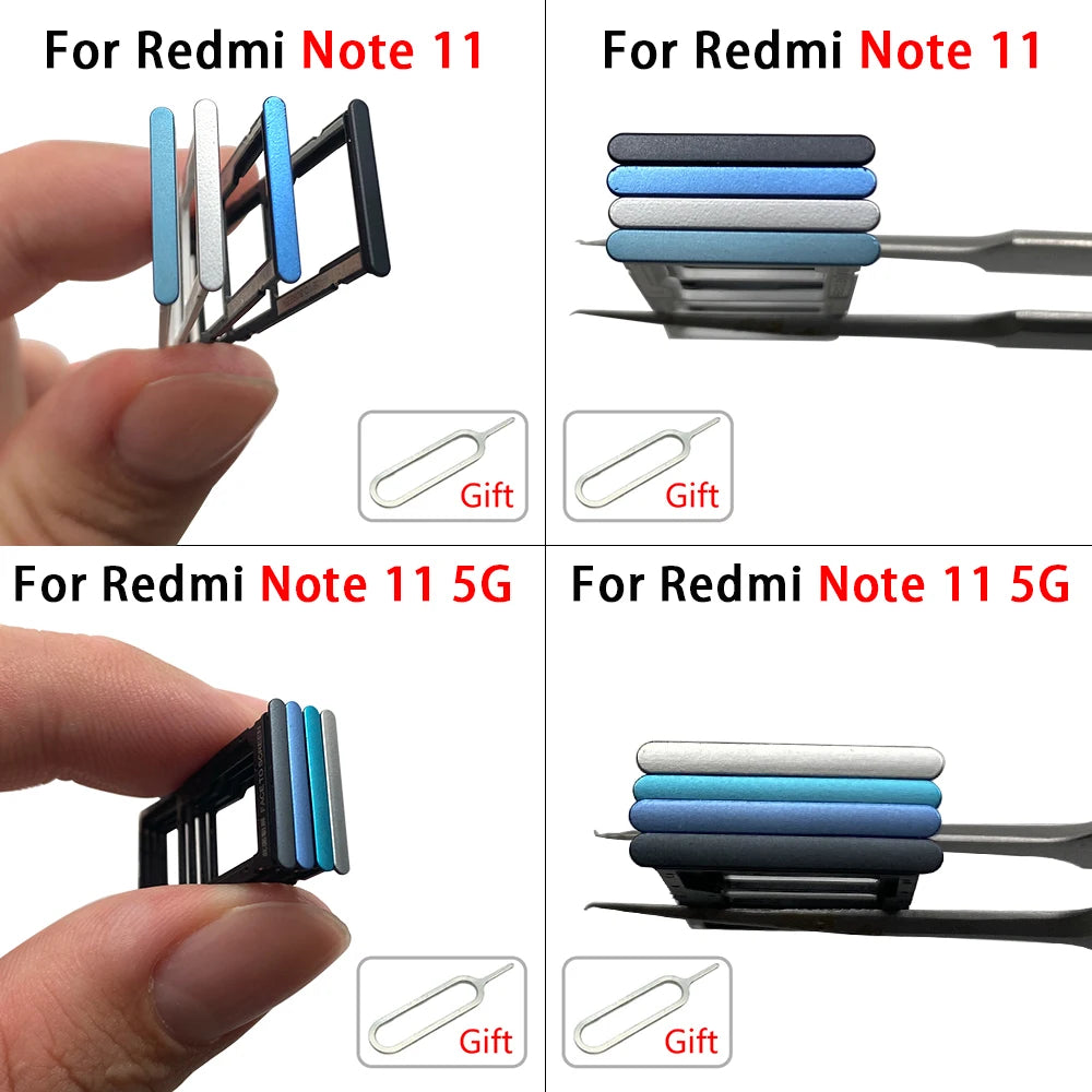 10Pcs, New For Xiaomi Redmi Note 11 11s Pro Plus 4G 5G SIM Card Tray Slot Holder Replacement Parts  Xiaomi  Xiao mi phone repair parts