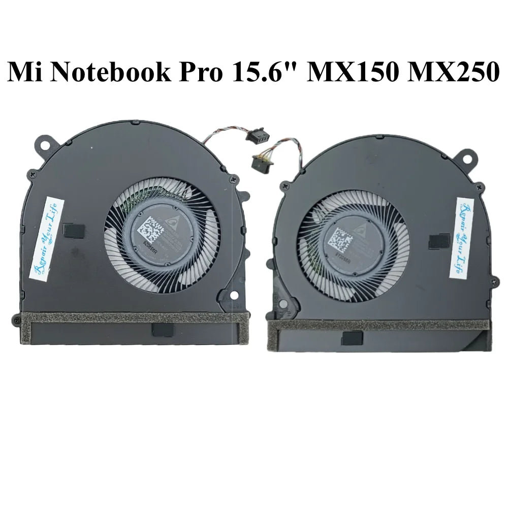 CPU GPU Cooling Fan For Xiaomi Mi Notebook Pro 15.6" MX150 MX250 MX350 181501-AD Computer Cooler Radiators ND55C05 ND75C07-19E14  Xiaomi laptop repair parts