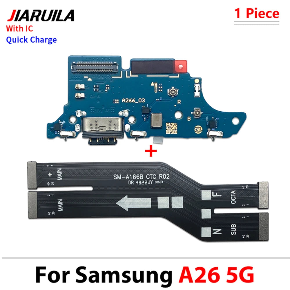 New For Samsung A15 A25 A35 A55 A16 A26 A56 A17 4G 5G USB Charging Port Board Connector Port Main Mainboard Flex Cable Samsung phone repair parts