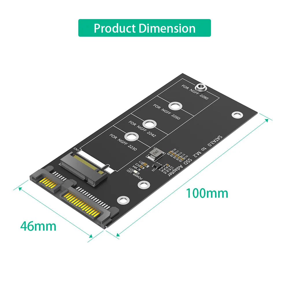 M.2 M2 NGFF SSD  to SATA 3.0 adapter card solid-state drive to SATA interface converter adapter connector Card For PC Laptop Laptop repair tools