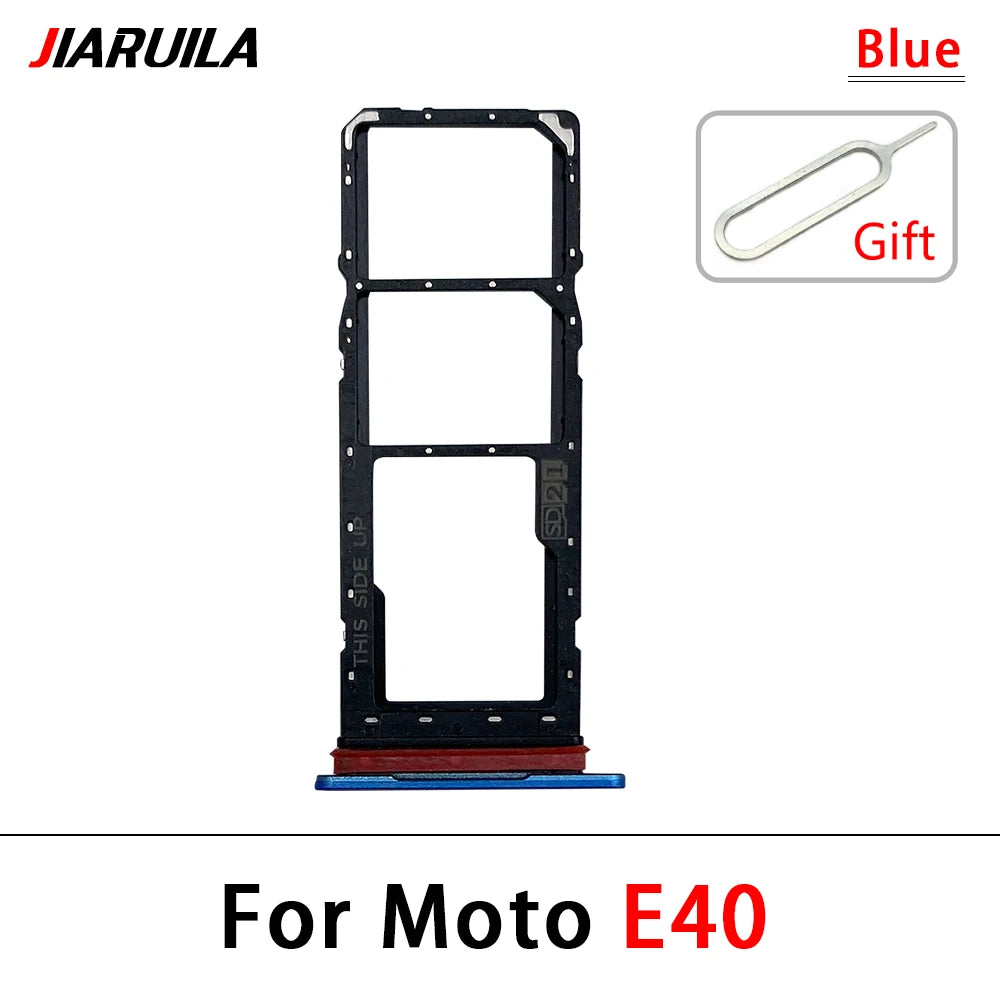 New SiM Tray For Moto E6 Play E6s E7 Plus E7i Power E20 E40 SIM Card Slot SD Card Tray Holder Adapter Motorola phone repair parts