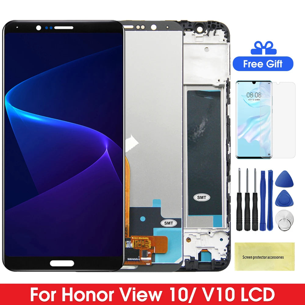5.99" Screen for Honor View 10 BKL-AL20 BKL-L04 BKL-L09 BKL-AL00 Lcd Display Digital Touch Screen Replacement for Honor V10 Honor phone repair parts