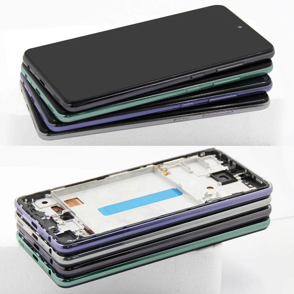 A52s 5G Display Screen for Samsung Galaxy A52s 5G A528 A528B A528B/DS Lcd Display Digital Touch Screen with Frame Replacement Samsung phone repair parts