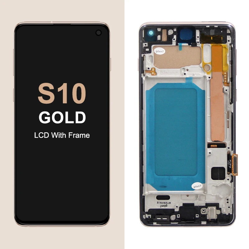 TFT with Frame For Samsung S10 Plus S10+ G975F Lcd Display Digital Touch Screen for Samsung S10 G973F Screen Replacement Parts Samsung phone repair parts