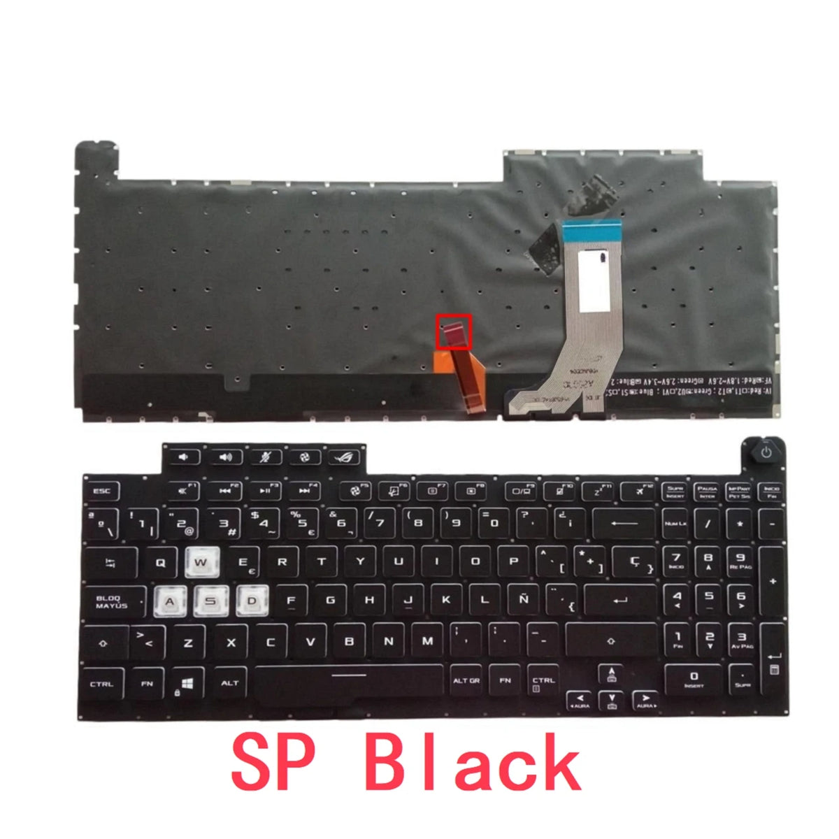 New US Spanish Latin Laptop RGB Keyboard For ASUS ROG Strix G17 G731 G731G G731GV G731GT G731GU G712LU G712LV G712LW G712 ASUS laptop repair parts