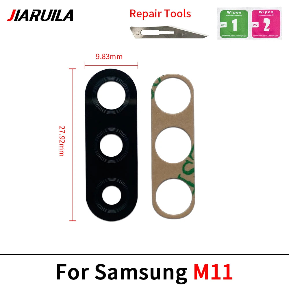 10Pcs, Rear Back Camera Glass Lens With Adhesive Sticker For Samsung M02 M02s M11 M12 M13 M14 M23 M32 M42 M52 M33 M53 M54 4G 5G Samsung phone repair parts