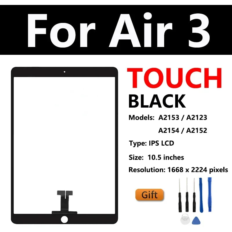 OEM LCD For Apple iPad Air 1 2 3 4 2019 2020 A2324 A1474 A1566 A2123 A2072 Touch Screen Digitizer Glass Assembly Replacement  iPad repair parts