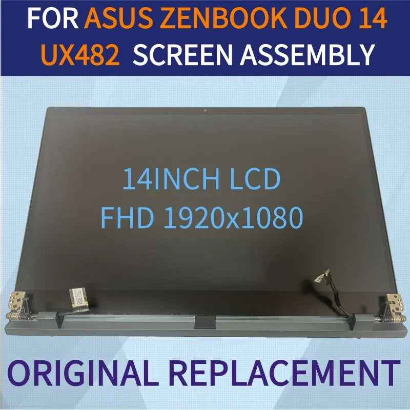 FOR ASUS Zenbook Duo 14 UX482 UX482E UX482EA UX482EG 14INCH FHD LCD ASSEMBLY SCREEN TOUCH DIGITIZER DISPLAY FULL UPPERPART ASUS laptop repair parts