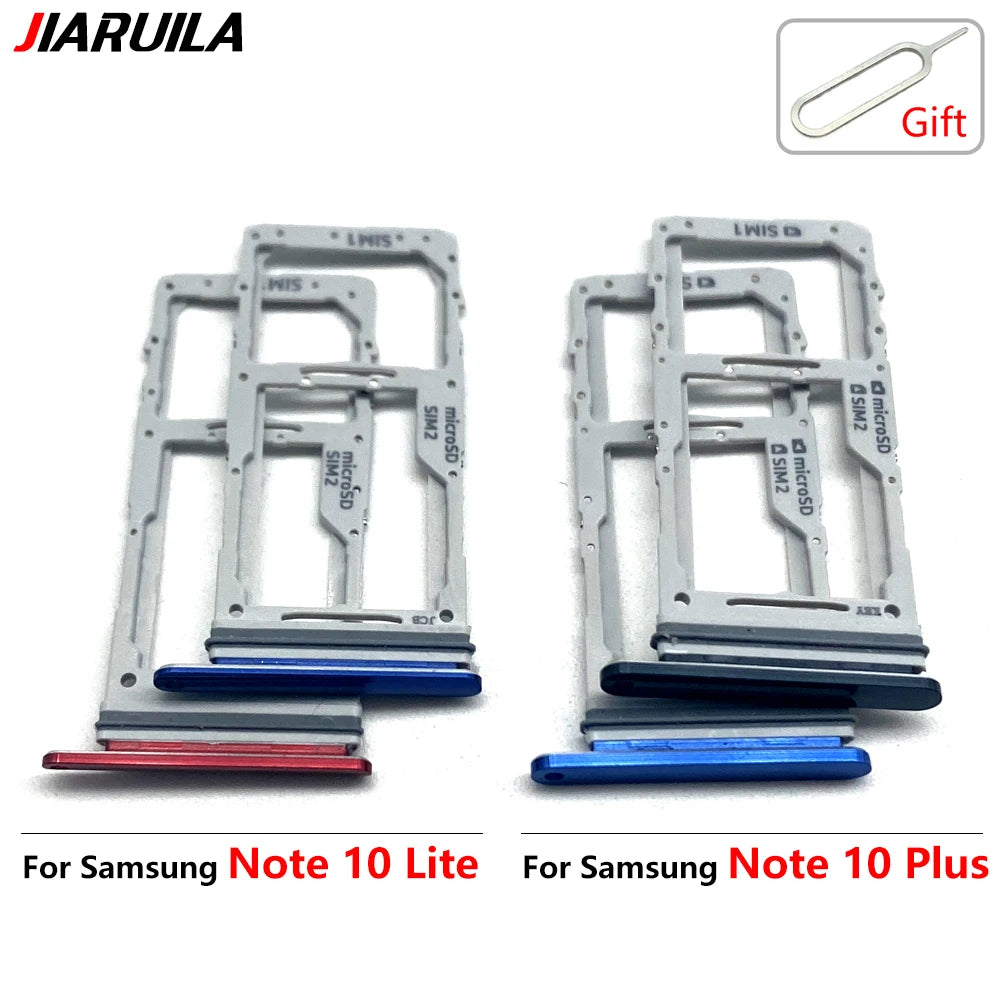 New Sim Card Tray Reader Socket Slot Holder For Samsung Note 10 Plus Lite / Note 20 Ultra Dual SIM Replacement Part Samsung phone repair parts