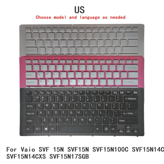 New US Language  Backlit Keyboard For Sony Vaio SVF 15N SVF15N SVF15N100C SVF15N14CXB SVF15N14CXS SVF15N17SGB SONY laptop repair parts