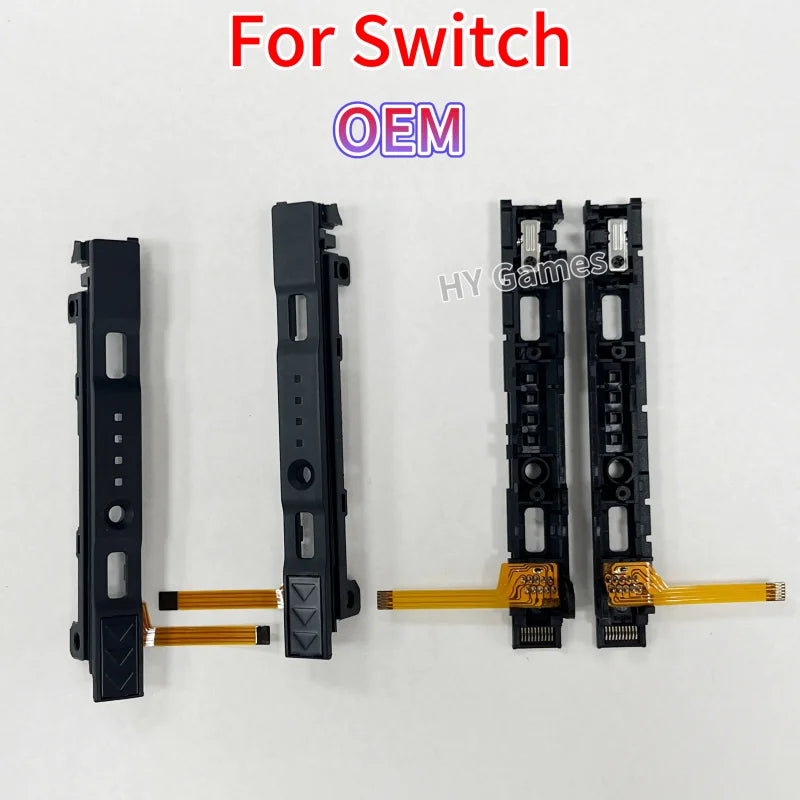 15Sets OEM Plastic Slider for Switch Right and Left LR Slide Rail with Flex Cable for NS Switch Console Replacement High Quality Game console repair parts