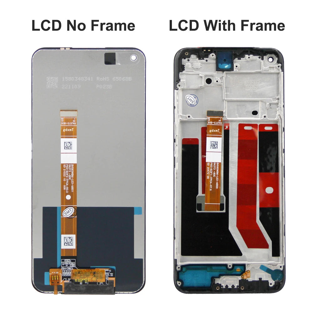 6.5" Display Screen for Oppo A53s CPH2139 CPH2135 Lcd Display Digital Touch Screen with Frame for Oppo A53s Screen Replacement OPPO phone repair parts