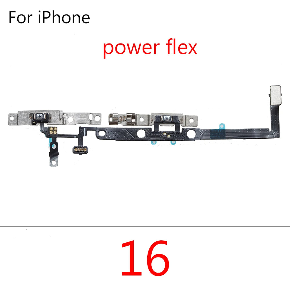 Power Switch On Off Mute Volume Button Flex Cable For iPhone 16 Plus Pro Max Promax Power On Off Volume Flex Repair Parts iPhone phone repair parts