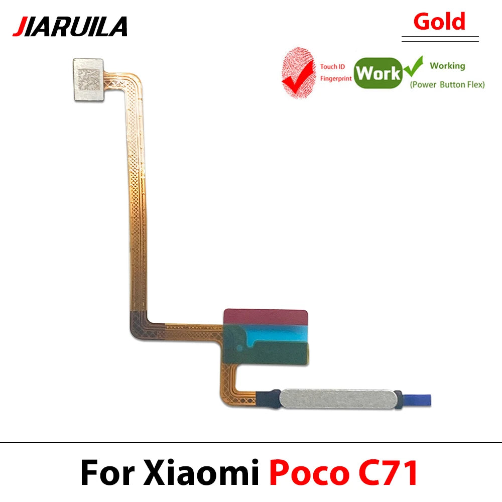Home Button FingerPrint Touch ID Sensor Flex Cable Ribbon For Xiaomi Poco C50 C55 C65 C71 Replacement Parts Xiaomi  Xiao mi phone repair parts