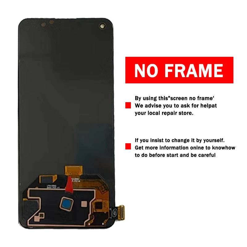 Super AMOLED For Oppo Reno6 CPH2235 LCD Display Screen Touch Panel Digitizer For Reno 6 5G CPH2251 Display Fingerprint  Oppo phone repair parts
