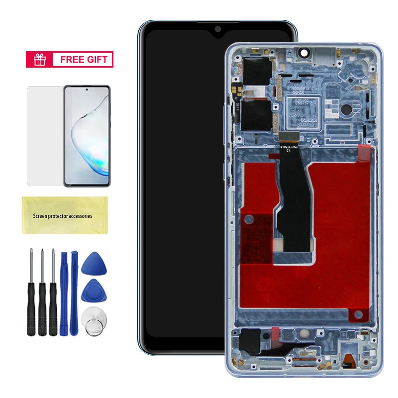 TFT For Huawei P30 LCD Display ELE-L29 ELE-L09 ELE-L04 Screen Touch Digitizer Assembly Replacement Parts With Frame LCD Display HUAWEI phone repair parts