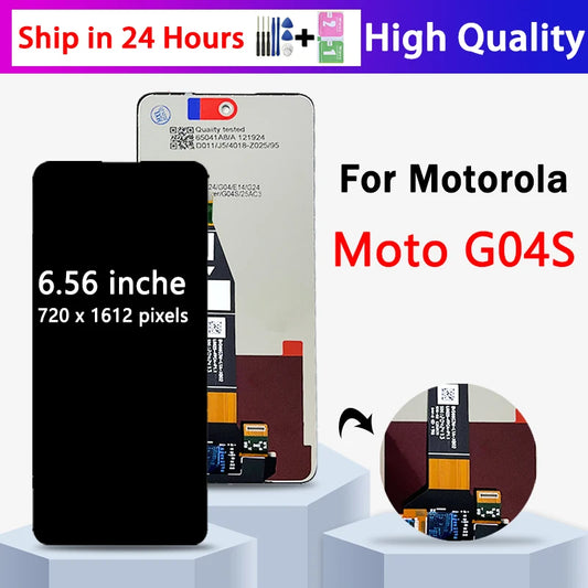 6.56“ IPS LCD For Motorola Moto G04s LCD Display Screen Touch Panel Digitizer For Moto G04s IPS LCD Frame Replacement Part Motorola phone repair parts