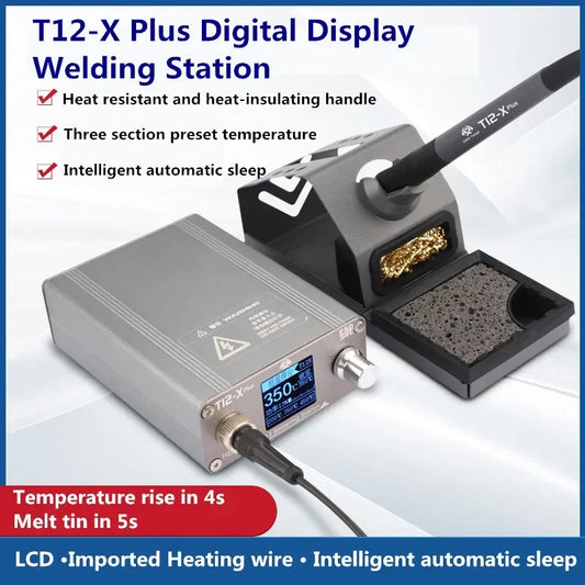 OSS T12-X Plus Soldering Station With T12 Tips Electronic Soldering Iron For BGA PCB Phone Repair Welding Platform Rework Tools Professional Repair Tools