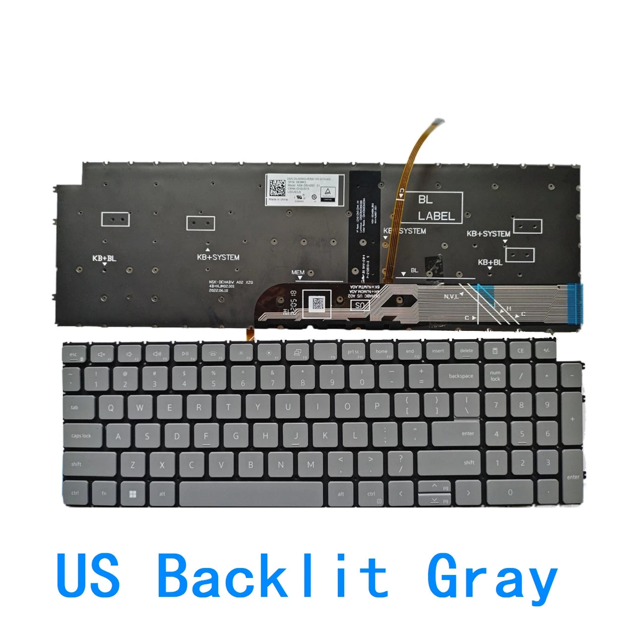 US RU SP AR BR Backlit Keyboard For Dell Inspiron 15.6"inch 3510 P112F 3511 3515 3525 5510 P106F 5515 5518 7510 16" inch 7610Dell laptop repair parts