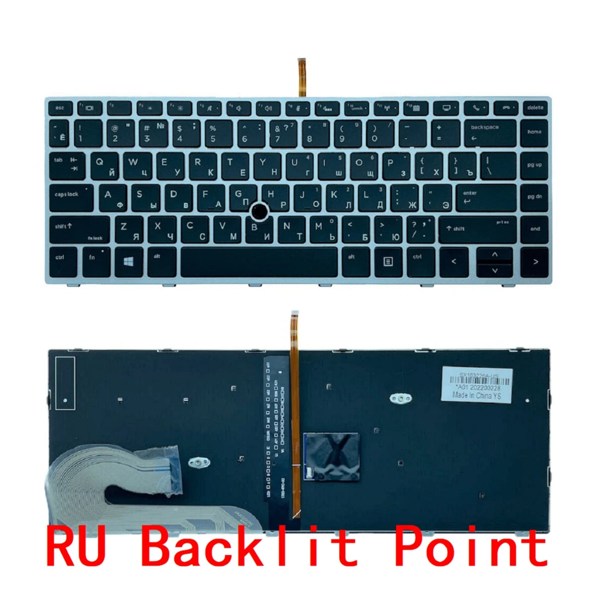 New US Russian Spanish UK Laptop Backlit Keyboard For HP EliteBook 840 G5 846 G5 745 G5 L11309-001 HPM17B3 L12375-251 L15540-251  HP laptop repair parts