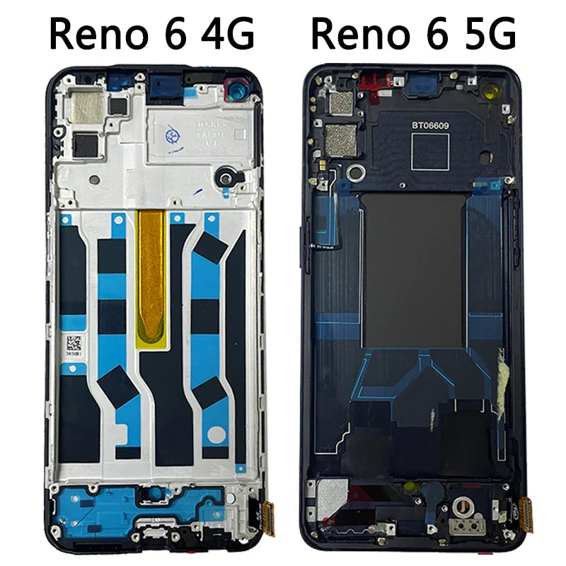 Super AMOLED For Oppo Reno6 CPH2235 LCD Display Screen Touch Panel Digitizer For Reno 6 5G CPH2251 Display Fingerprint  Oppo phone repair parts