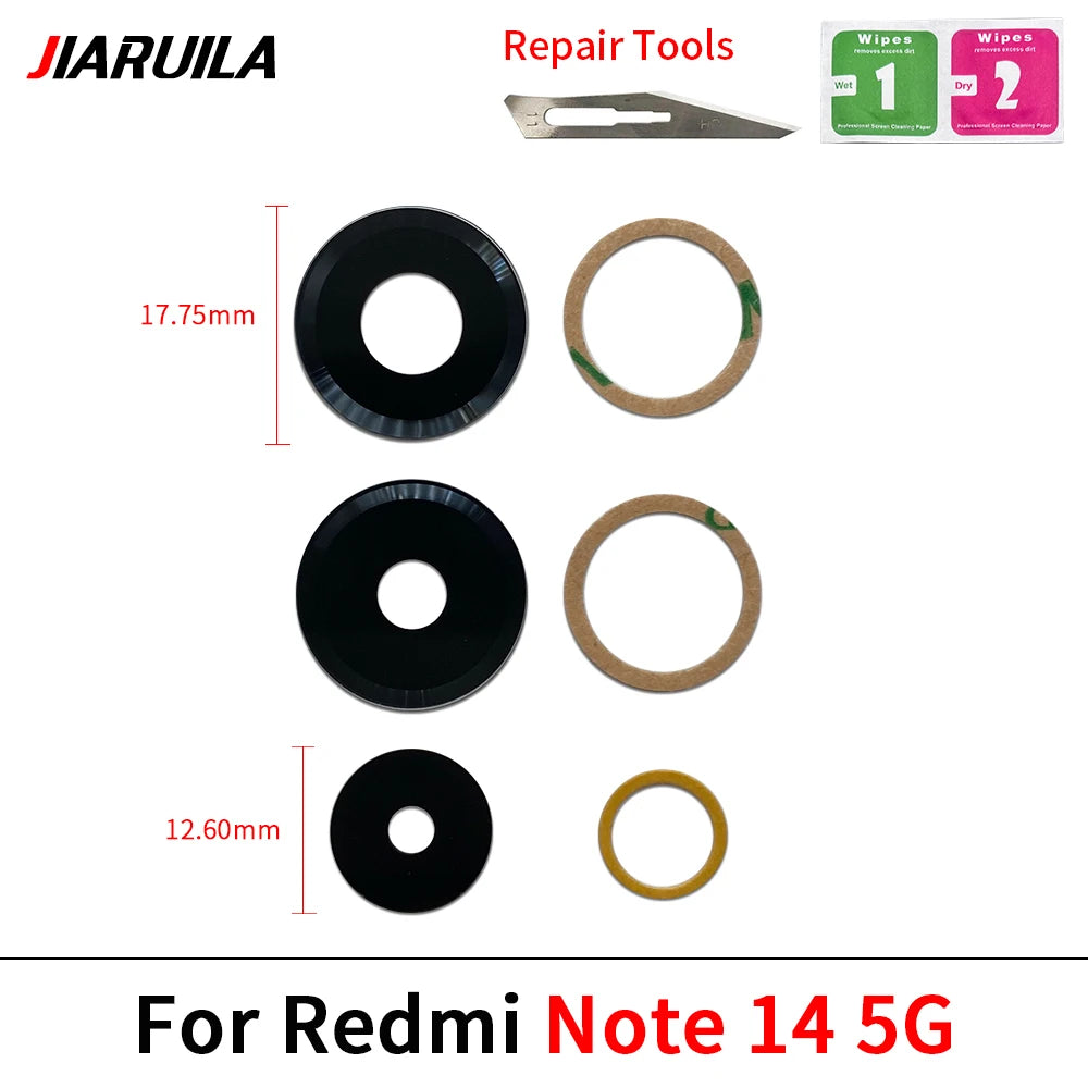 Rear Back Camera Glass Lens For Xiaomi Redmi Note 14 15 Pro Plus 4G 5G With Adhesive Sticker  Xiaomi  Xiao mi phone repair parts