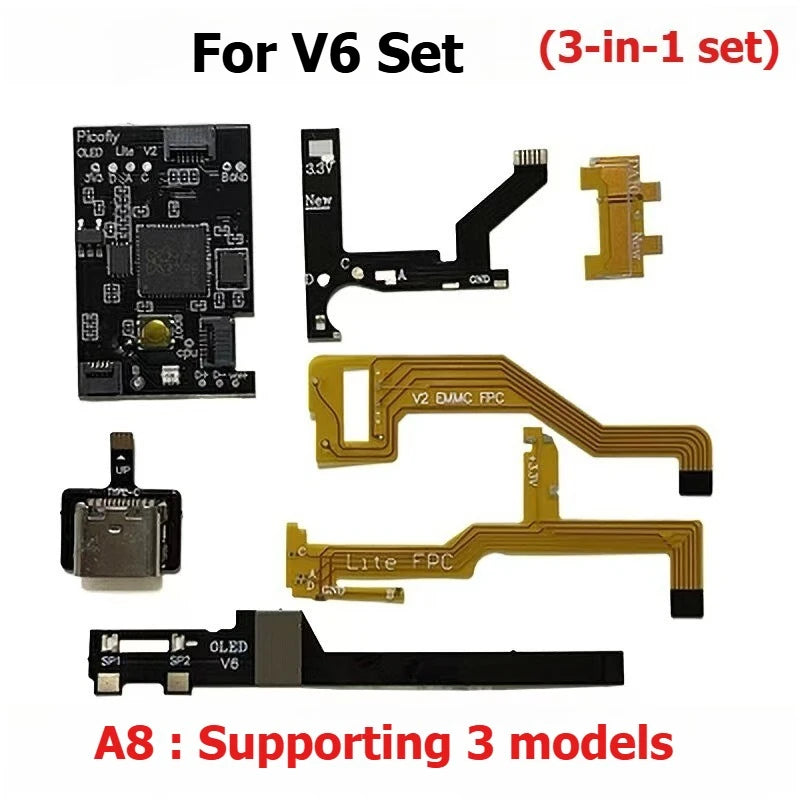 For Hwfly Picofly Raspberry Pi Rp2040 Chip Support Endurance Switch/NS Lite/OLED Scarf Cable Switch game console screen upgrade Game console repair parts