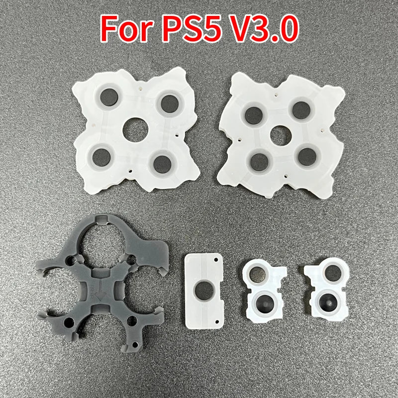 20Sets Replacement for PS5 BDM-010 020 030 Silicone Conductive Rubber Button Pads Repair for PS5 Dualsense V1 V2 V3 Controller  Game console repair parts