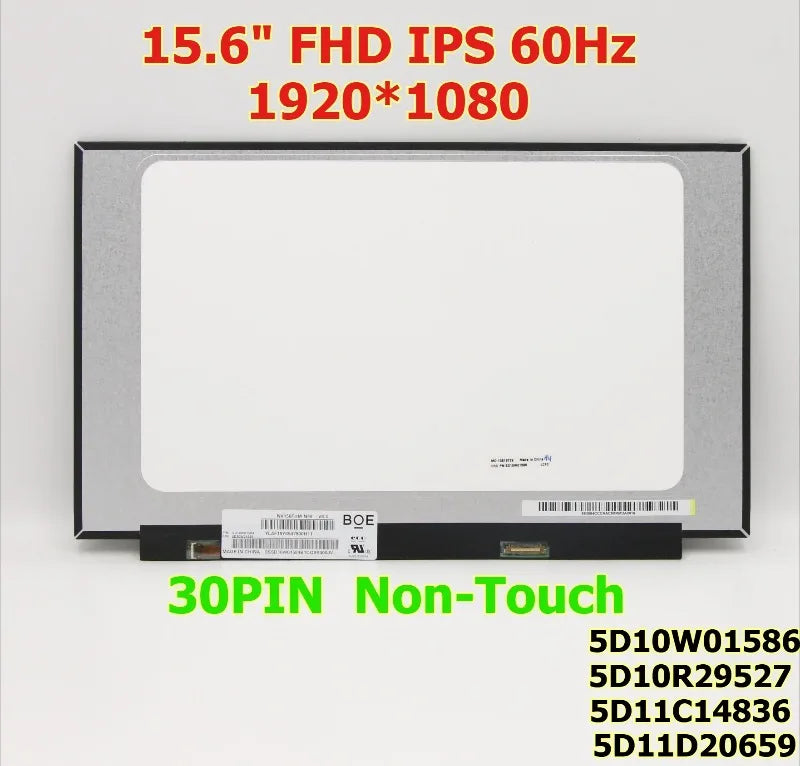 15.6" Lcd screen for Lenovo ideapad 3-15 L3-15ITL6 3-15ITL05 5D10V82353 5D11D96483 LP156WFC NT156FHM N156BGA NV156FHM NT156WHM