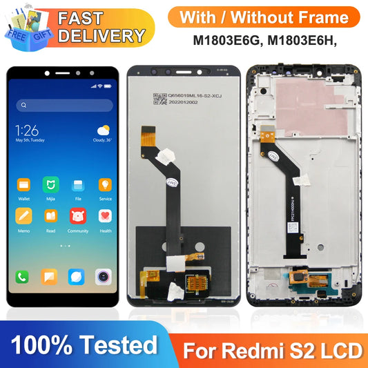5.99'' Screen for Xiaomi Redmi S2 M1803E6G M1803E6H LCD Display Digital Touch Screen with Frame for Xiaomi Redmi Y2 Replacement Xiaomi phone repair parts