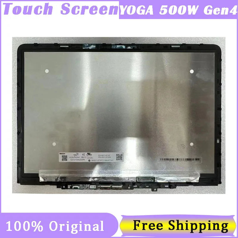 12.2 Inch Laptop Touch Screen For Lenovo Yoga 500W Gen4 5D11J37203 SD11J37197 5D11J37201 1920×1200 N122JCA-ENK Screen Digitizer Assembly Lenovo laptop repair parts