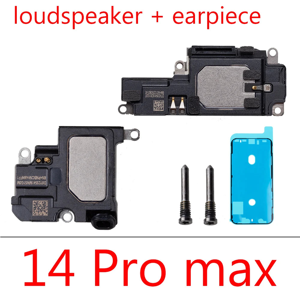 1pcs Ringer Bottom Buzzer Loud Speaker with earpiece  For iPhone  14 15 Pro Max  Plus Replacement Parts iPhone phone repair parts