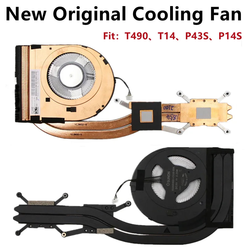 New Original For Laptop Lenovo ThinkPad T490 T14 Gen1 P43S P14S CPU Cooling Fan Heatsink Radiator 01YU187/6/8 5H40W36700 Lenovo laptop repair parts