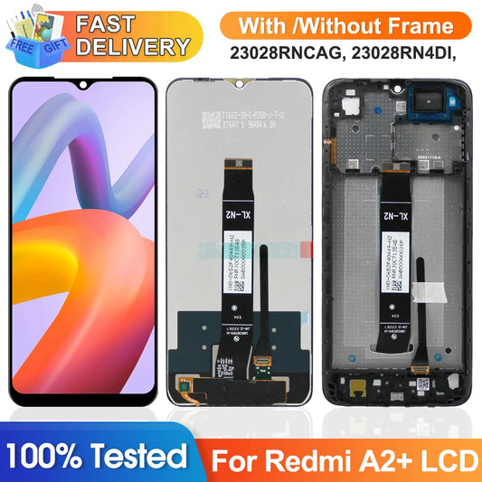 6.52" LCD Display For Xiaomi Redmi A2 A2+ A2 Plus Touch Screen Digitizer Assembly 23028RN4DG 23028RNCAG Replacement Parts Xiaomi phone repair parts