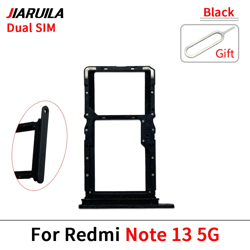 10Pcs, SIM Card Slot SD Card Tray Holder Adapter For Xiaomi Redmi Note 13 Pro Plus 4G 5G  Xiaomi  Xiao mi phone repair parts
