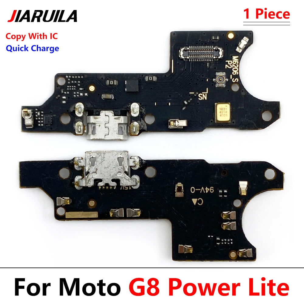10Pcs/Lot, Dock Connector Micro USB Charger Charging Port Flex Cable Microphone Board For Moto G4 G5 G9 G8 G7 G6 Play Plus Power Motorola phone repair parts
