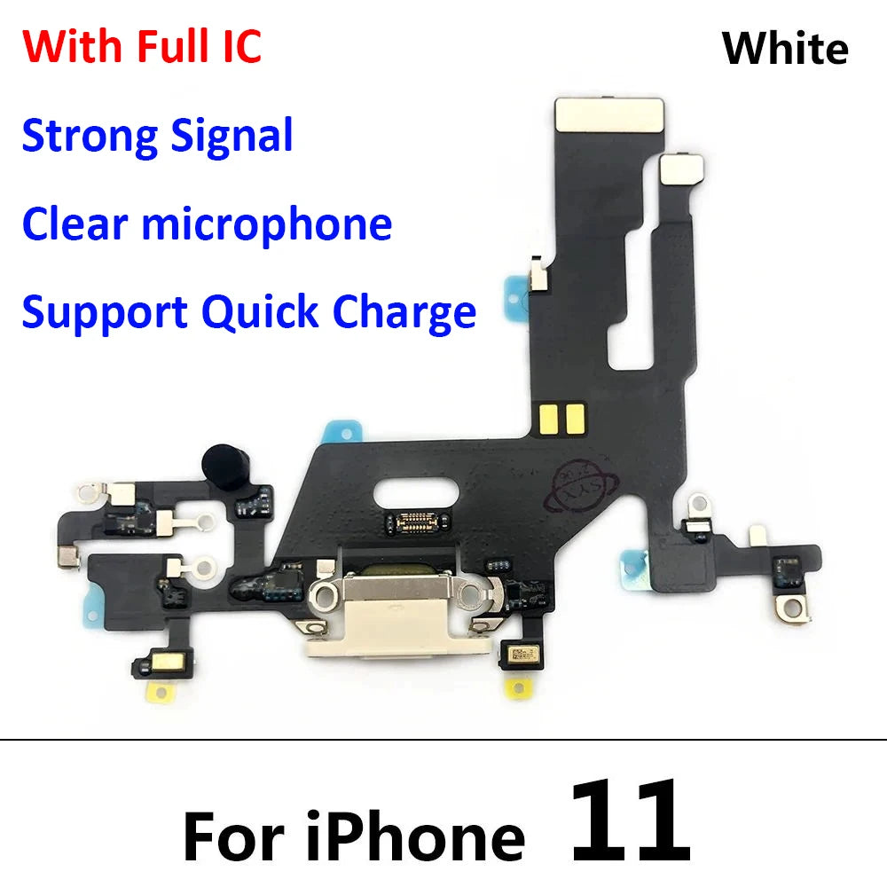 New USB Charging Port Charger Board Flex Cable For Iphone 11 Pro 11Pro Max Dock Connector With Microphone iPhone phone repair parts