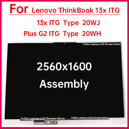 13.3 Inch Touch Screen For Lenovo ThinkBook 13x ITG Type 20WJ Plus G2 ITG Type 20WH LCD Display Digitizer Assembly Replacement Lenovo laptop repair parts