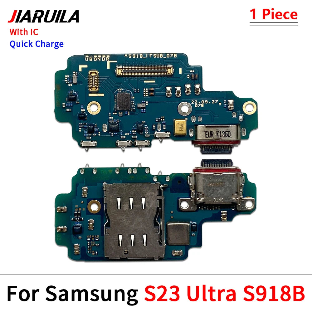 USB Charger Dock Connector Charging Port Microphone Flex Cable For Samsung S22 S23 S24 Plus Ultra S21 Fe 5G S901B S906B S908B Samsung phone repair parts