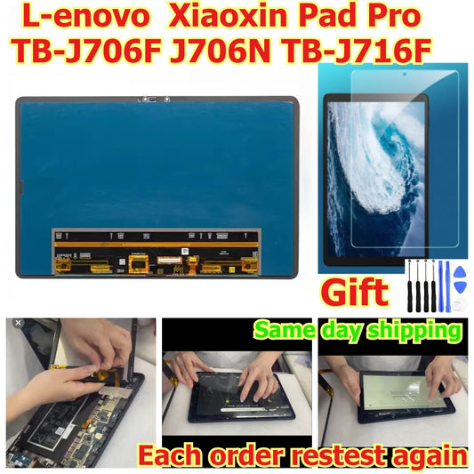 100% tested Tab touch display lcd screen glass for Lenovo  Xiaoxin Pad Pro TB-J706F J706N TB-J716F Digitizer assembly Lenovo tablet repair parts