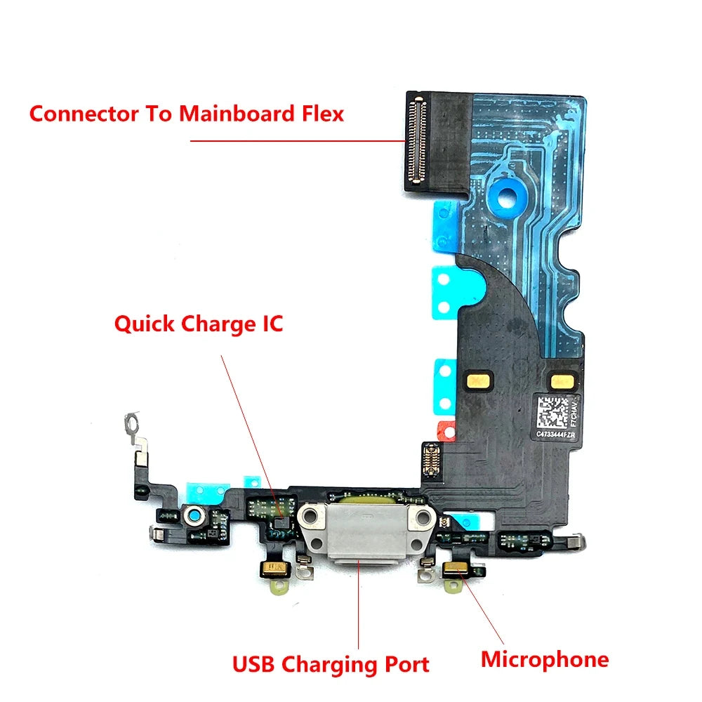 New For iPhone SE 2020 USB Charging Port Mic Microphone Dock Connector Board Flex Cable Repair Parts iPhone phone repair parts