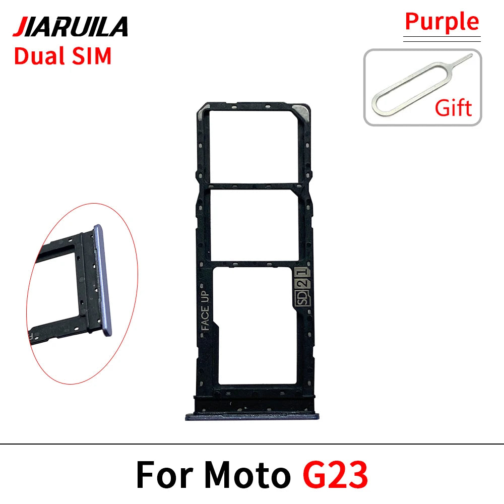 Micro Nano SIM Card Holder Tray Slot Holder Adapter Socket For Motorola Moto G13 G23 G53 G73 G84 Motorola phone repair parts