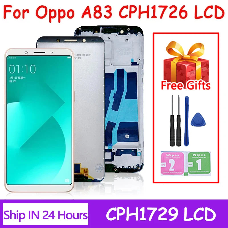 AAA+ Quality For OPPO A83 LCD Display Touch Screen Digitizer Assembly for OPPO A83 CPH1729 CPH1827 LCD With Frame Replacement Oppo phone repair parts Realme phone repair parts