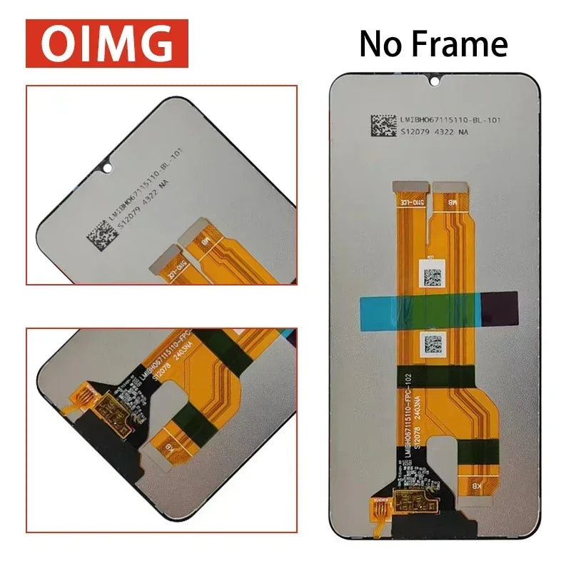 6.74“Tested For Oppo Realme C61 RMX3939 LCD Display Touch Screen Digitizer Assembly Realme C61 Display Replacement Oppo phone repair parts Realme phone repair parts