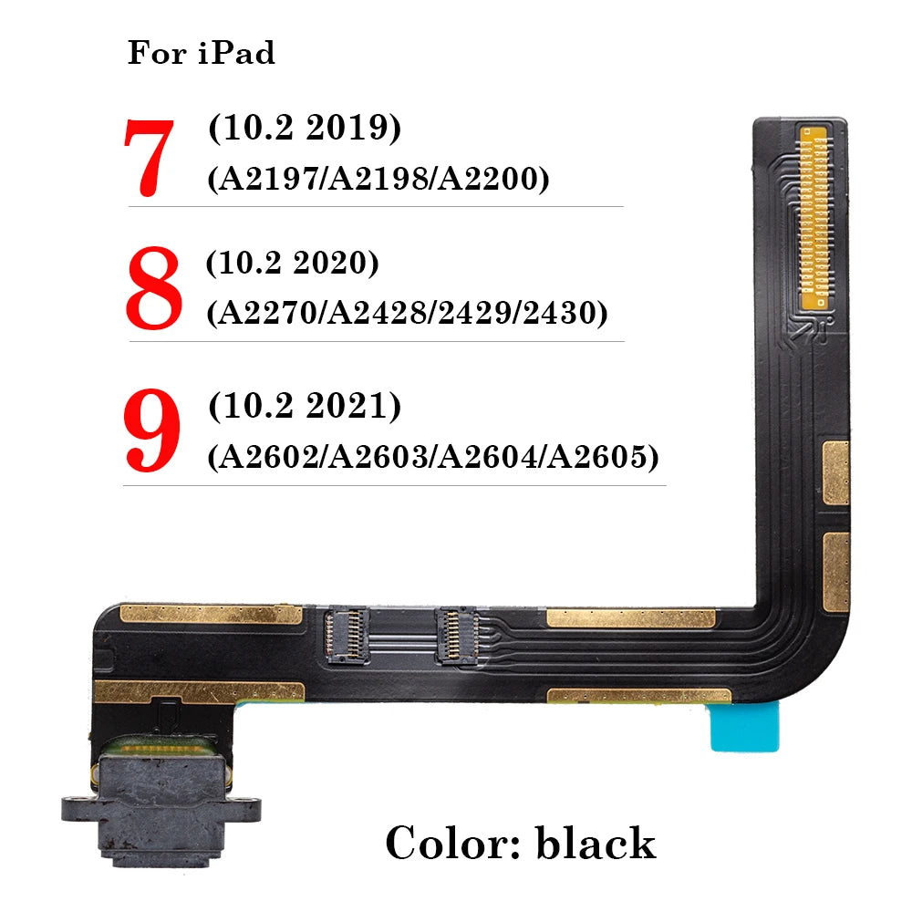 For iPad Air 1 2 3 4 5 6 7 8 9 Charger USB Charing Port Dock Plug Jack Socket Connector Data Flex Cable 2017 2018 2019 2020 2021 iPad tablet repair parts