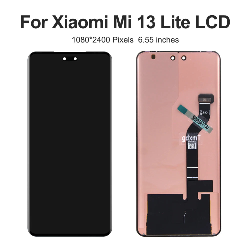 6.55" Screen Assembly for Xiaomi 13 Lite Lcd Display Digital Touch Screen with Frame for Xiaomi Mi 13 Lite Screen Parts Xiaomi phone repair parts